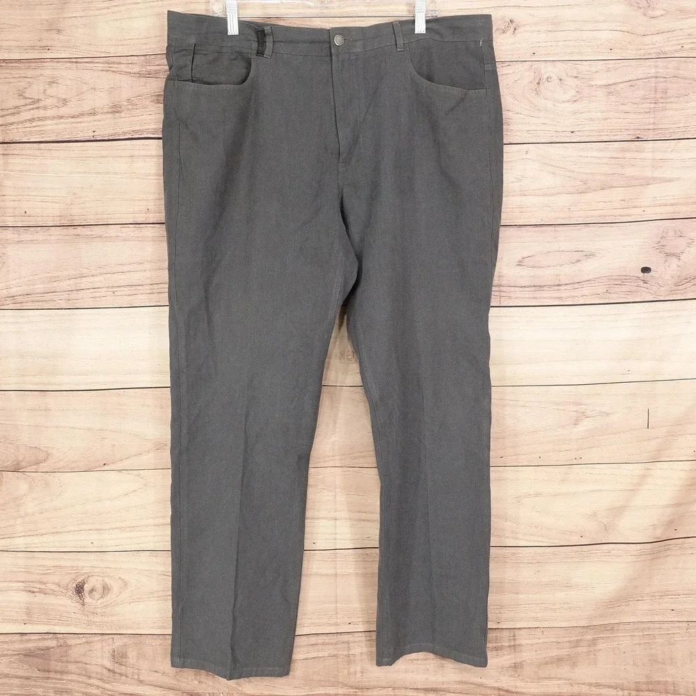 Murano Chino Pants Mens 40x32 Gray Straight Leg 5 Pocket Casual Fall Style